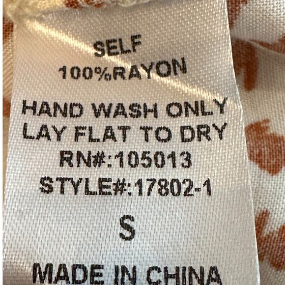 Savanna Jane Natalia Embroidered Boho Top - Leopard Spots Size Small - Picture 12 of 12